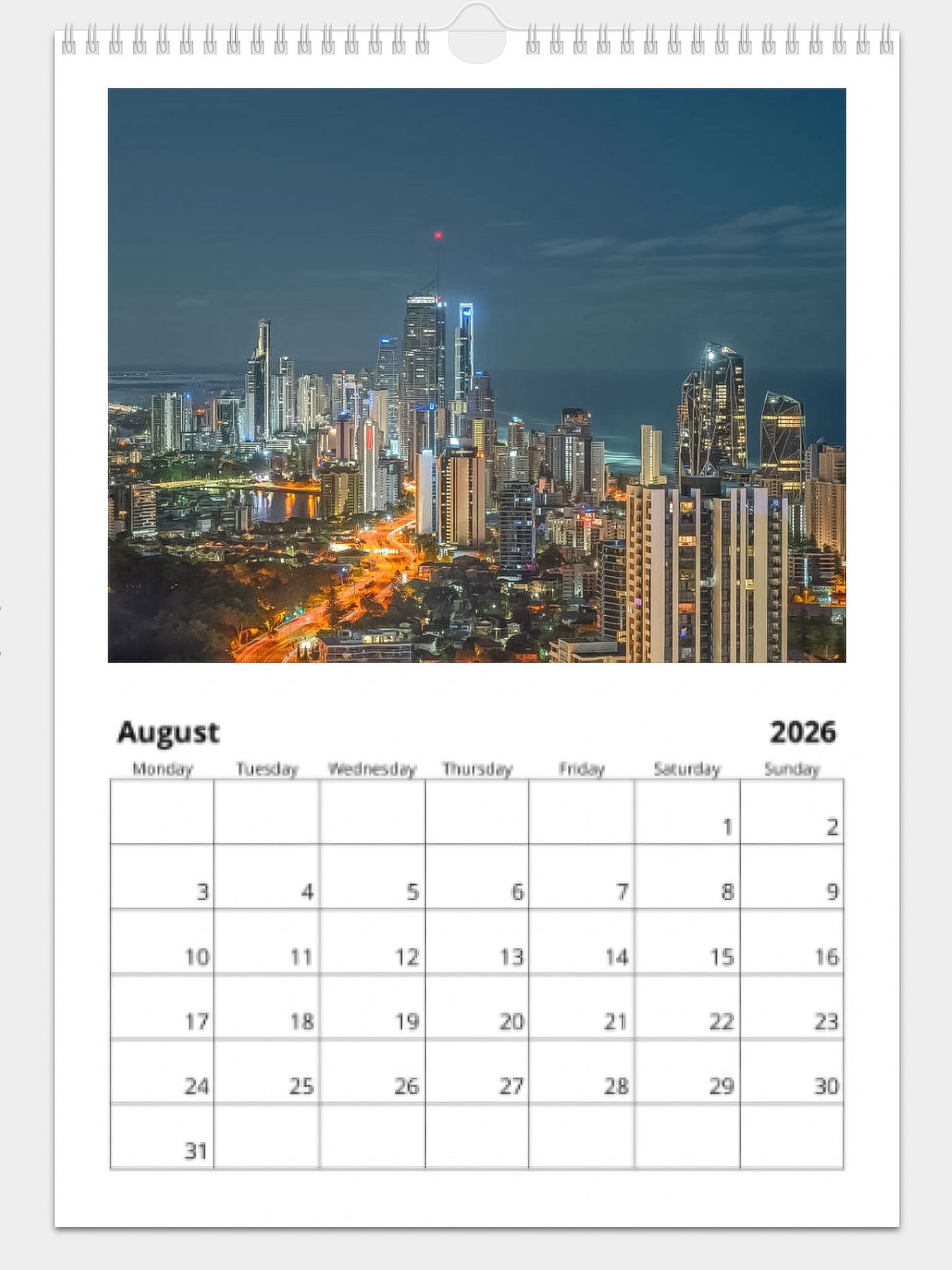 GOLD COAST 2026 CALENDAR